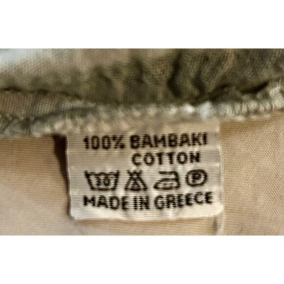 John P. Men's Sage Textured Cotton Band Collar Button-Up Shirt | Made in Greece‎ - Picture 4 of 6